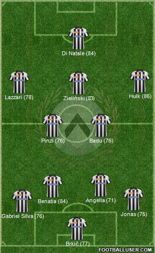 Udinese Formation 2013