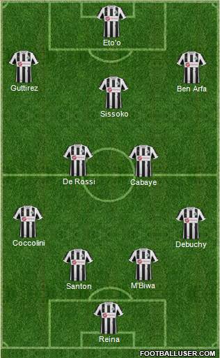 Newcastle United Formation 2013