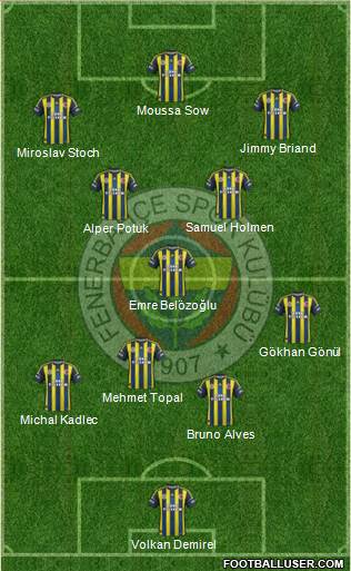 Fenerbahçe SK Formation 2013