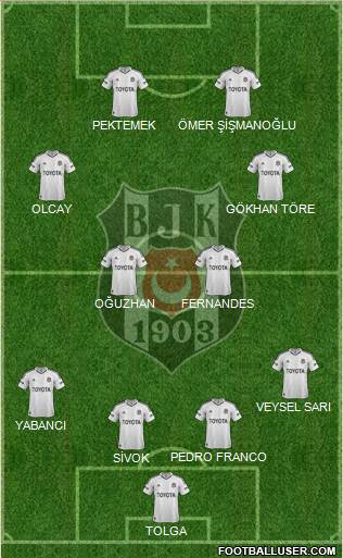 Besiktas JK Formation 2013