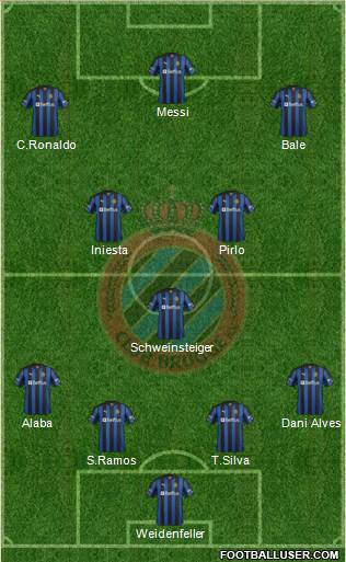 Club Brugge KV 4-3-3 football formation