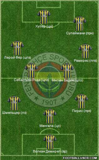 Fenerbahçe SK Formation 2013