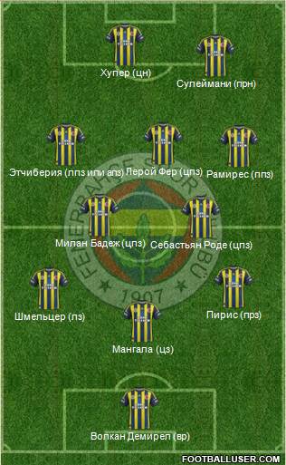 Fenerbahçe SK Formation 2013