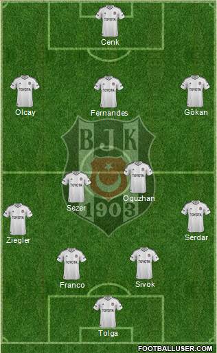 Besiktas JK Formation 2013