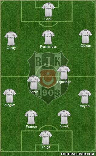 Besiktas JK Formation 2013