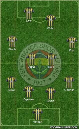 Fenerbahçe SK Formation 2013