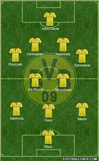 Borussia Dortmund Formation 2013