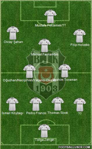 Besiktas JK Formation 2013