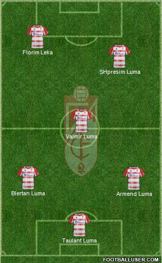 Granada C.F. Formation 2013