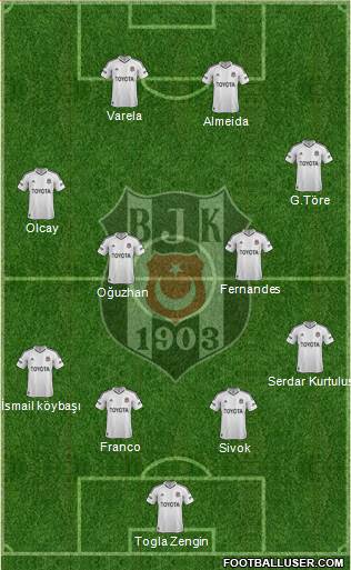 Besiktas JK Formation 2013