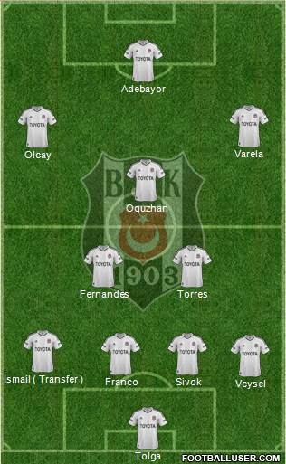 Besiktas JK Formation 2013