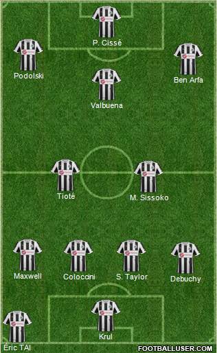 Newcastle United Formation 2013