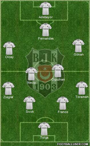 Besiktas JK Formation 2013