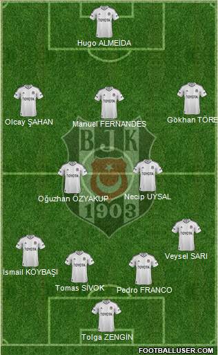 Besiktas JK Formation 2013