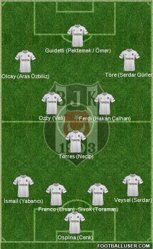 Besiktas JK Formation 2013