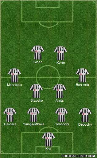 Newcastle United Formation 2013
