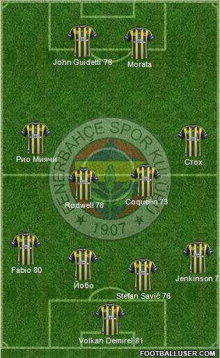 Fenerbahçe SK Formation 2013
