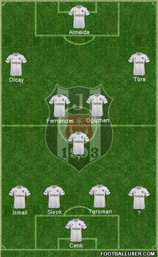 Besiktas JK Formation 2013