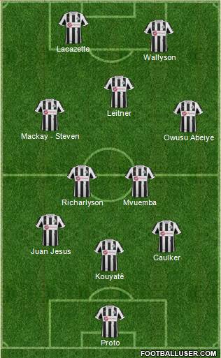 Newcastle United Formation 2013