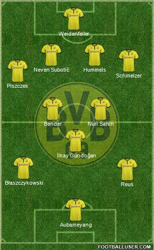 Borussia Dortmund Formation 2013