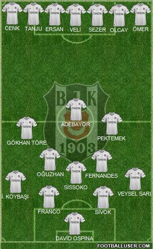 Besiktas JK Formation 2013