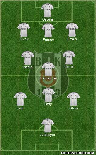 Besiktas JK Formation 2013