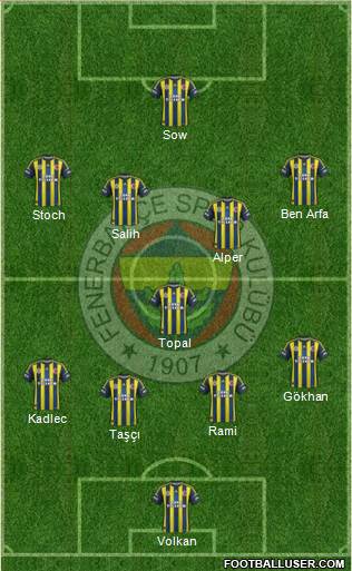 Fenerbahçe SK Formation 2013