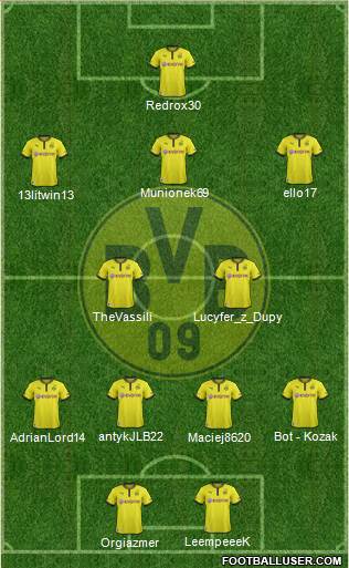 Borussia Dortmund Formation 2013