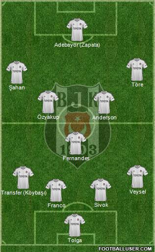 Besiktas JK Formation 2013