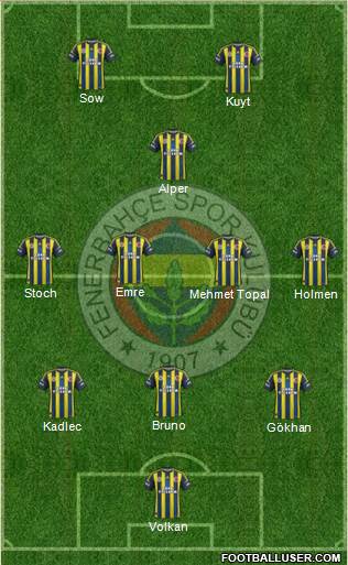 Fenerbahçe SK Formation 2013