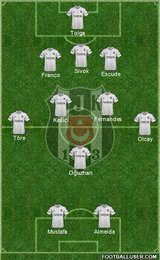 Besiktas JK Formation 2013