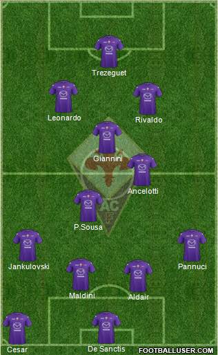 Fiorentina Formation 2013