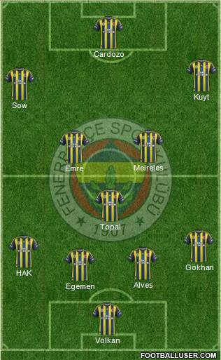 Fenerbahçe SK Formation 2013