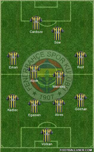 Fenerbahçe SK Formation 2013