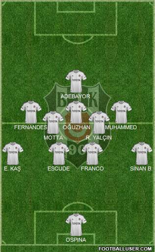 Besiktas JK Formation 2013