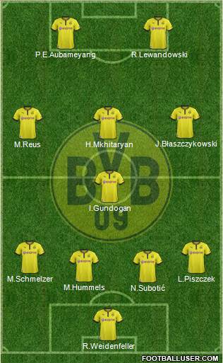 Borussia Dortmund Formation 2013