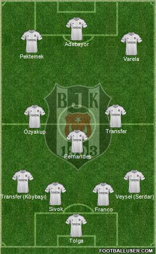 Besiktas JK Formation 2013
