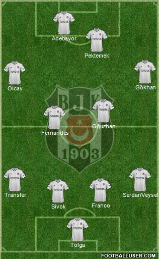 Besiktas JK Formation 2013