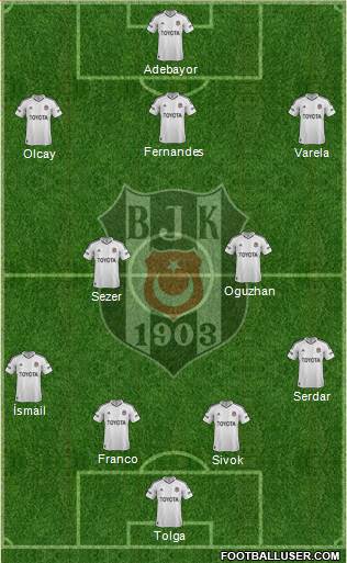 Besiktas JK Formation 2013