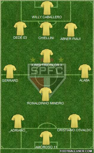 São Paulo FC Formation 2013