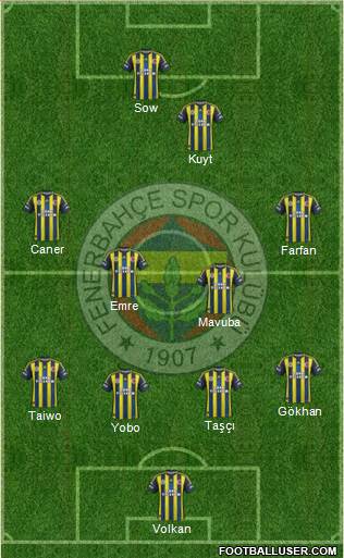 Fenerbahçe SK Formation 2013