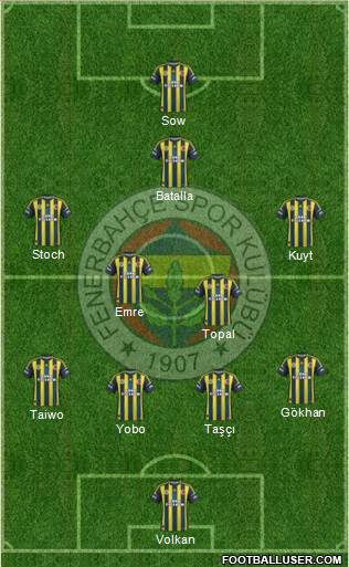 Fenerbahçe SK Formation 2013