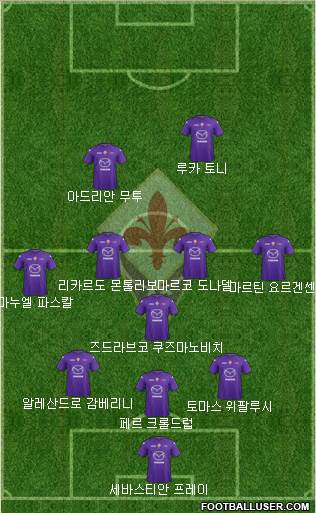 Fiorentina Formation 2013