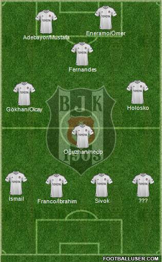 Besiktas JK Formation 2013