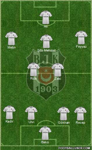 Besiktas JK Formation 2013