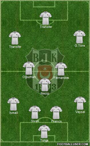 Besiktas JK Formation 2013