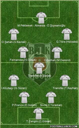 Besiktas JK Formation 2013