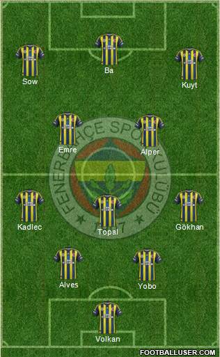 Fenerbahçe SK Formation 2013