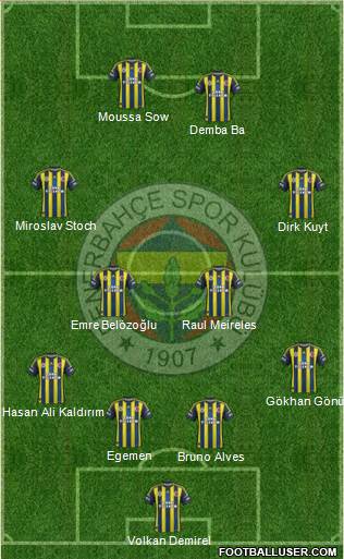 Fenerbahçe SK Formation 2013