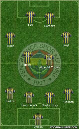 Fenerbahçe SK Formation 2013